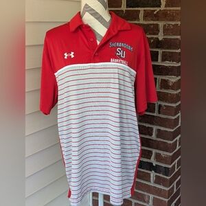 Under Armour SU Shenandoah Red and White Men's Polo Shirt